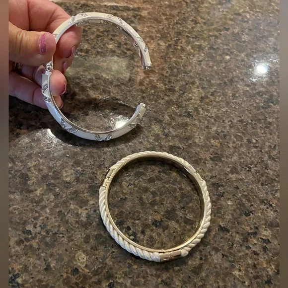 2 White Bangles - Picture 3 of 5